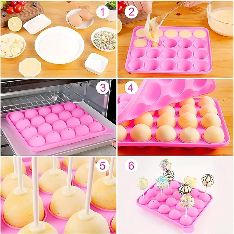 MOLDE DE SILICONA CAKEPOP MOLDE SILICONA CAKE POP 20 ESFERAS - 4