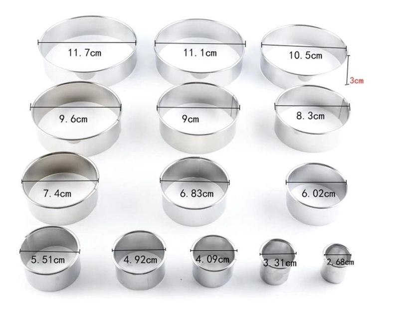 14 MOLDES GALLETAS CIRCULO MOLDE DE GALLETA CORTADOR GALLETA - 4