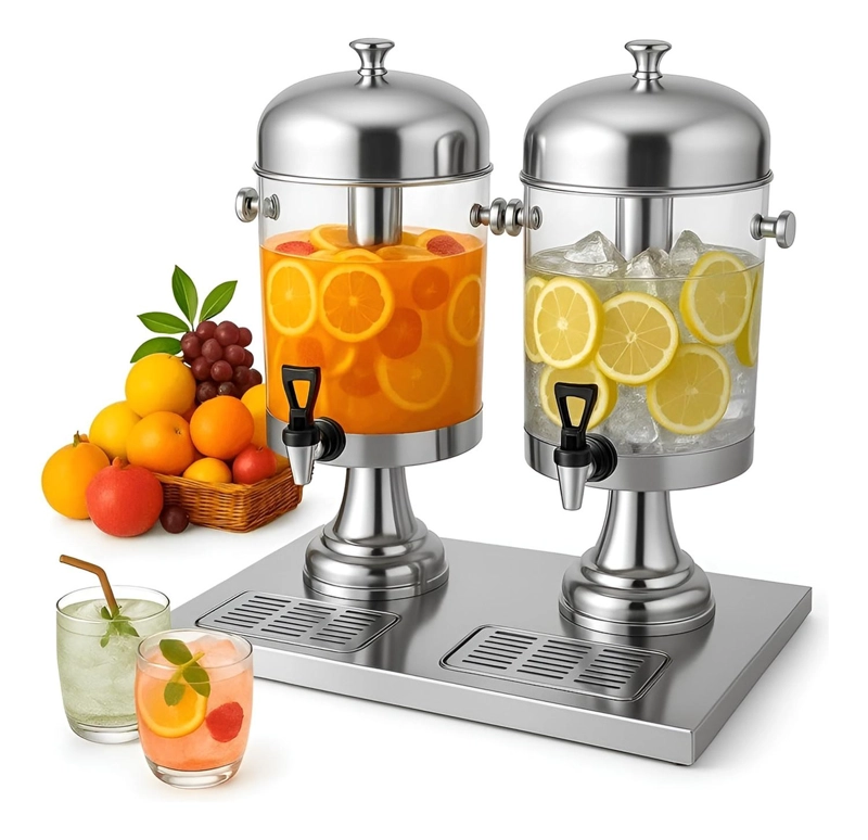 DISPENSADORES DOBLE DE BEBIDAS PARA FIESTAS JARRAS DE 4.5L - 1