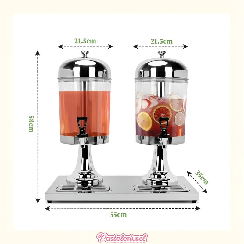 DISPENSADORES DOBLE DE BEBIDAS PARA FIESTAS JARRAS DE 4.5L - 3