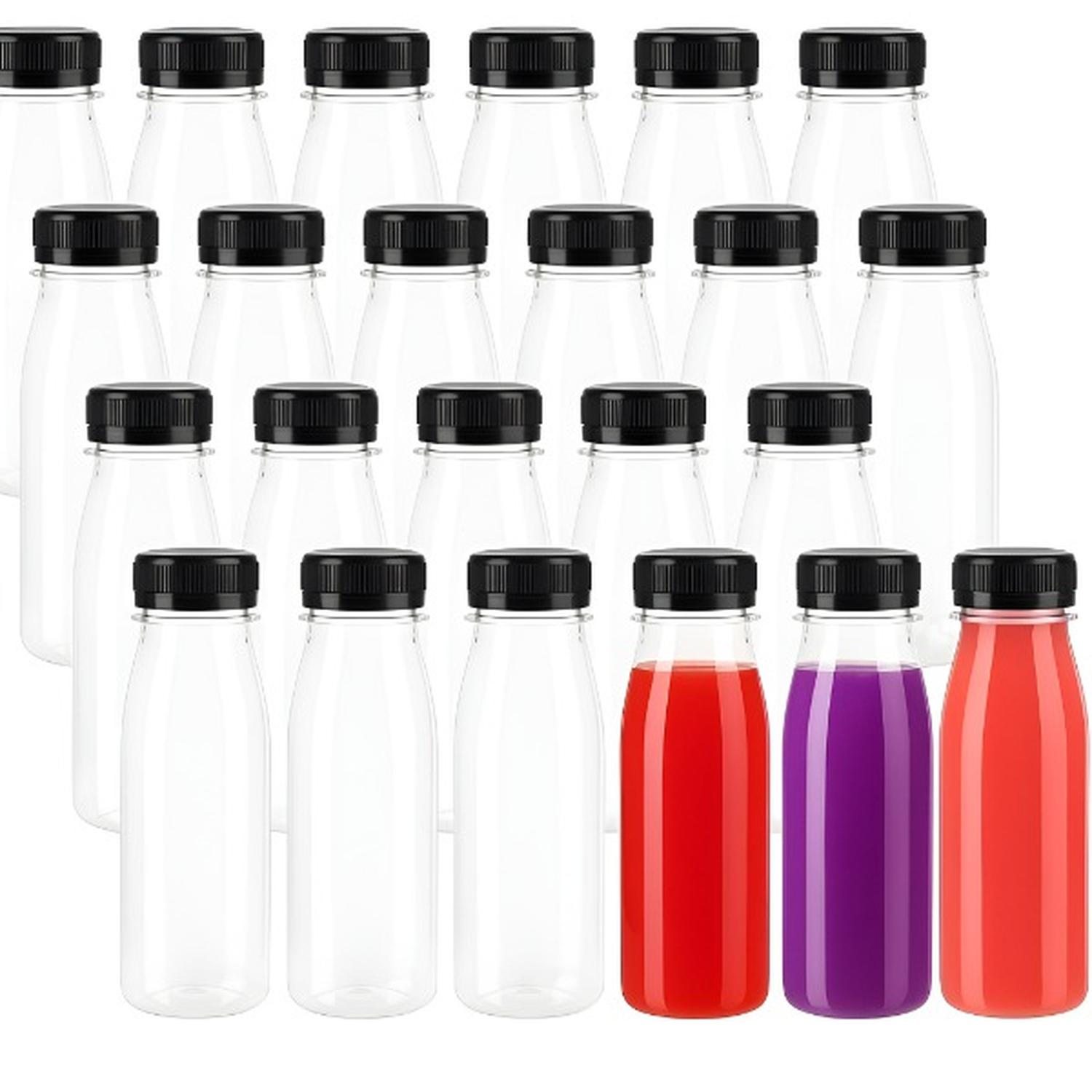 PACK X48 BOTELLAS PET TRANSPARENTE BOTELLAS PLASTICO 300ML BOTELLA PET CON TAPA BOTELLAS PLASTICAS P - 1