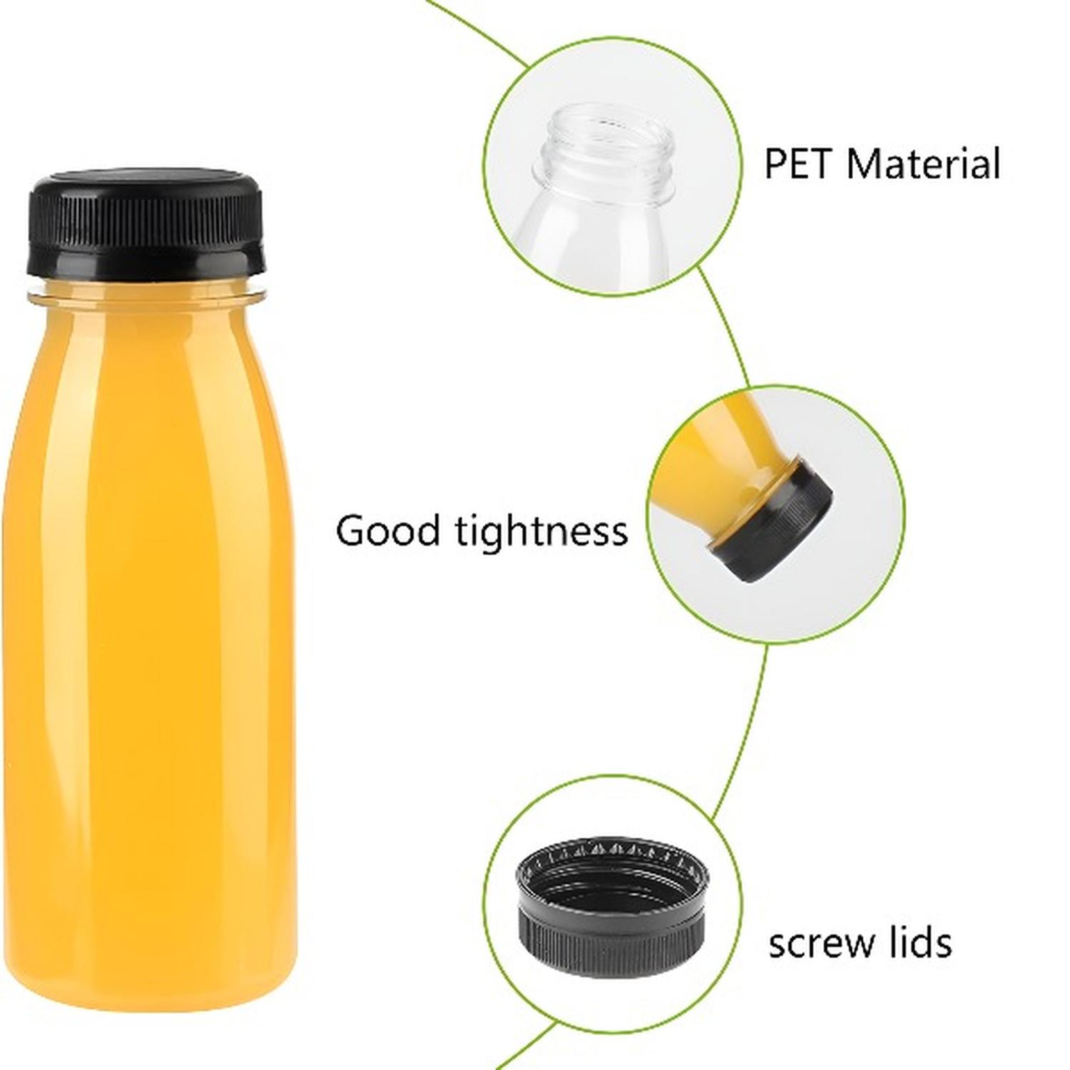 PACK X48 BOTELLAS PET TRANSPARENTE BOTELLAS PLASTICO 300ML BOTELLA PET CON TAPA BOTELLAS PLASTICAS P - 7