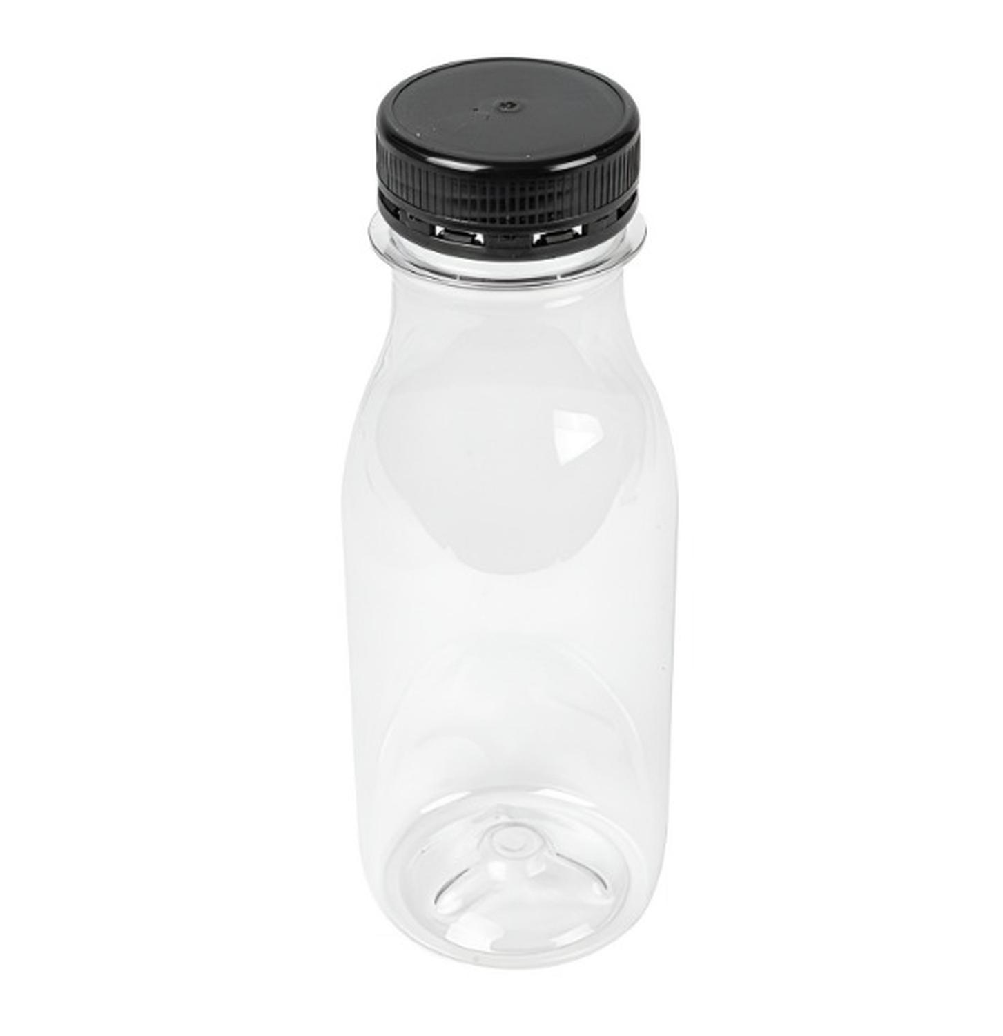 PACK X48 BOTELLAS PET TRANSPARENTE BOTELLAS PLASTICO 300ML BOTELLA PET CON TAPA BOTELLAS PLASTICAS P - 8