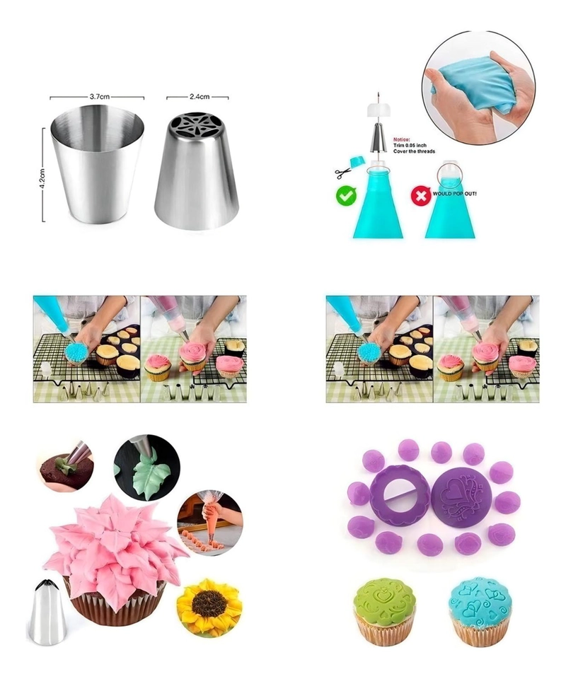 SET DE PASTELERIA ARTICULOS DE REPOSTERIA DECORACION 137PCS - 6