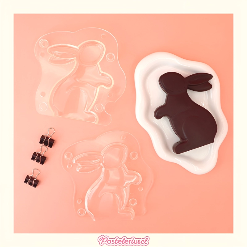 2 MOLDES DE PASCUA MOLDE DE CONEJO GRANDE 3D MOLDE PARA PASTEL DE CHOCOLATE - 6