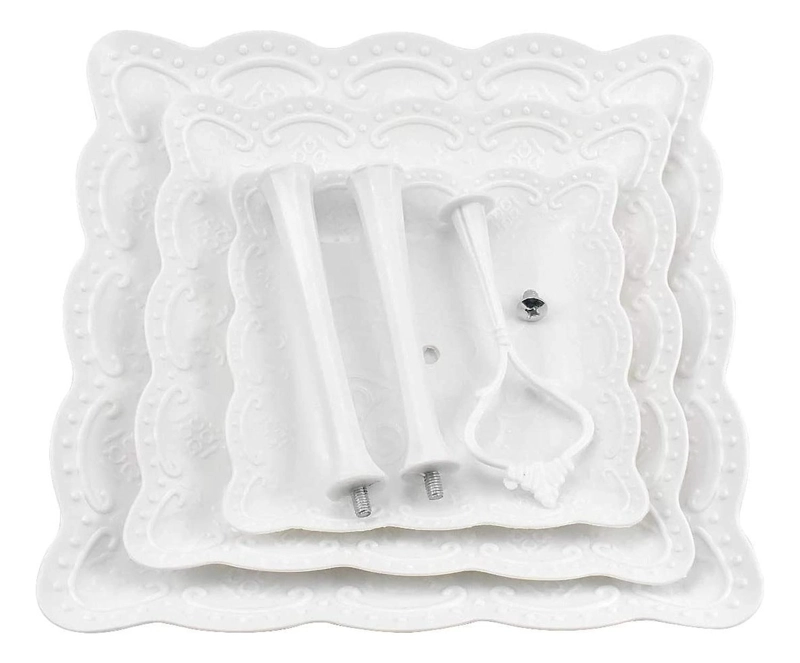 PACK X4 PORTA TORTA PORTA CUPCAKES TORRE PORTA CUPCAKE BLANCO - 7