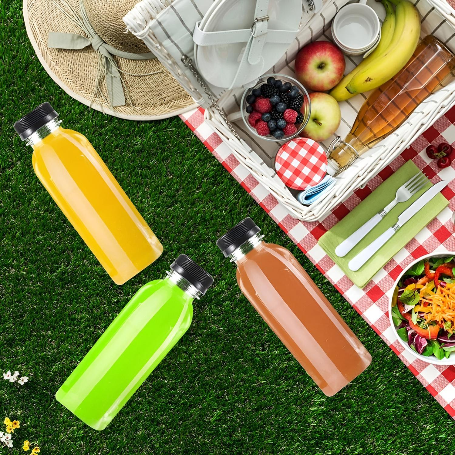 X24 BOTELLAS PLASTICAS TRANSPARENTES BOTELLAS CON TAPA 500ML TRANSPARENTES / BOTELLAS PLASTICAS 500M - 6