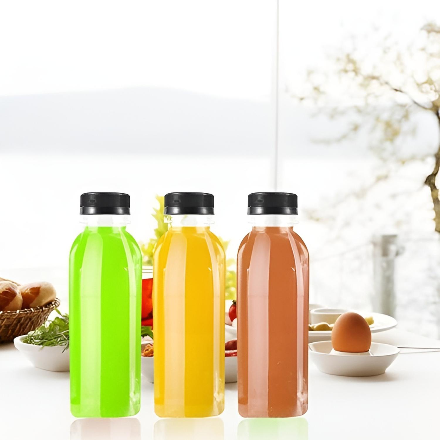 X24 BOTELLAS PLASTICAS TRANSPARENTES BOTELLAS CON TAPA 500ML TRANSPARENTES / BOTELLAS PLASTICAS 500M - 7