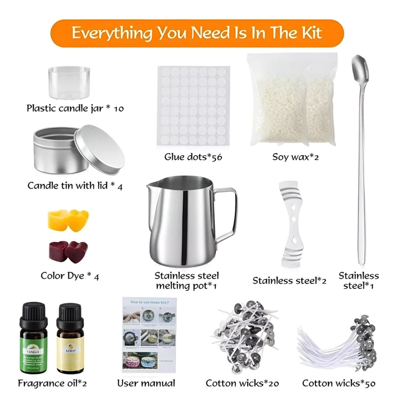 KIT PARA HACER VELAS MOLDES PARA VELAS INSUMOS PARA VELAS - 5