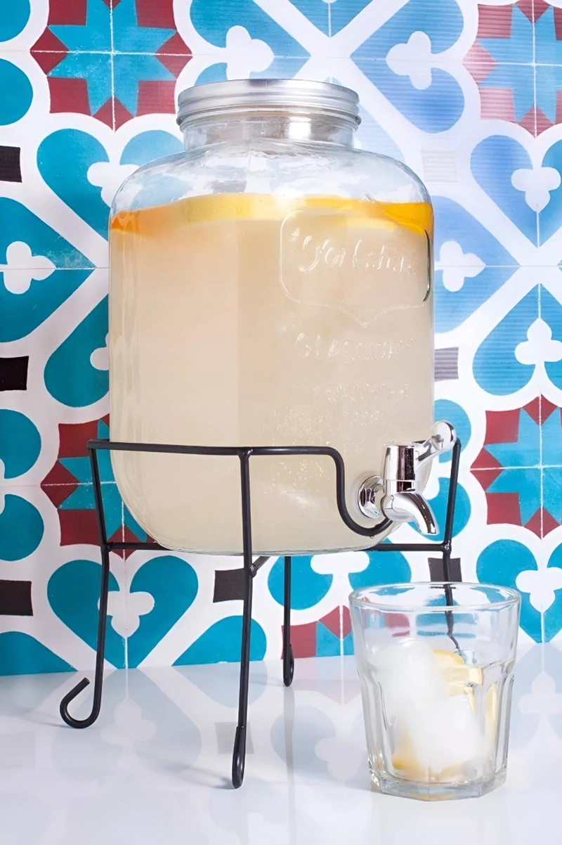 DISPENSADOR DE JUGO CON ATRIL DISPENSADORES BEBIDAS TARRO 4L - 6