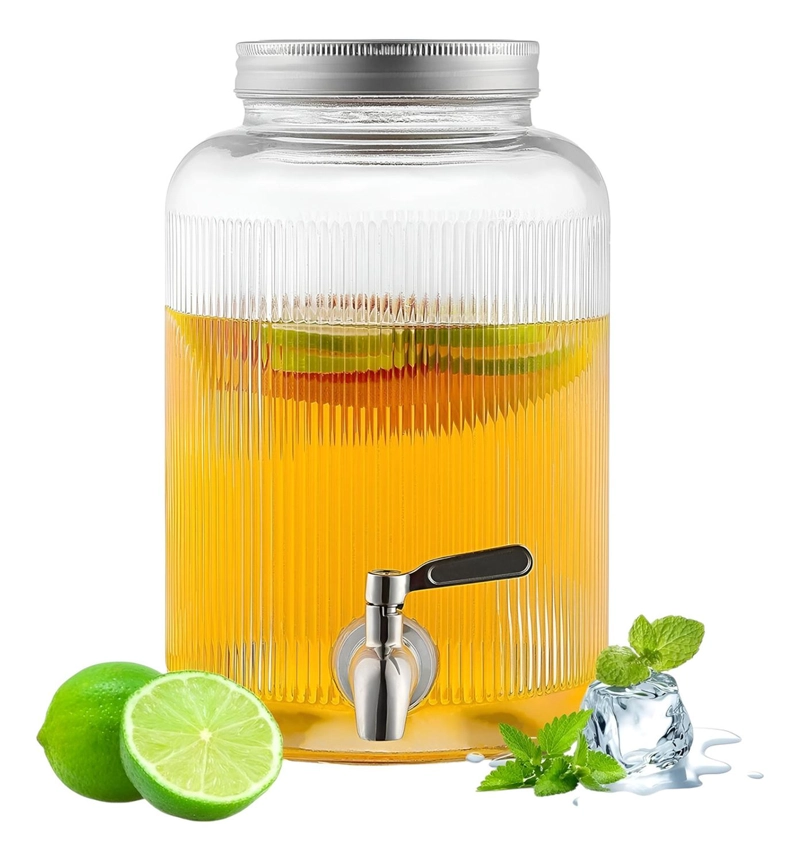 JARRAS VIDRIO DISPENSADOR DE BEBIDAS JARRO PARA JUGO 5L - 1
