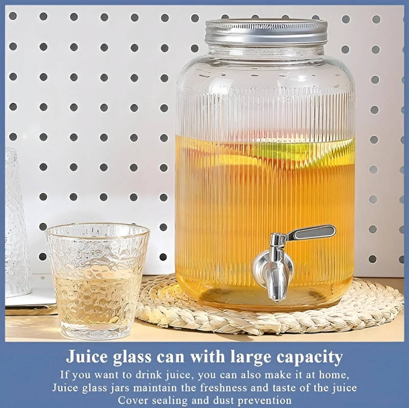 JARRAS VIDRIO DISPENSADOR DE BEBIDAS JARRO PARA JUGO 5L - 2