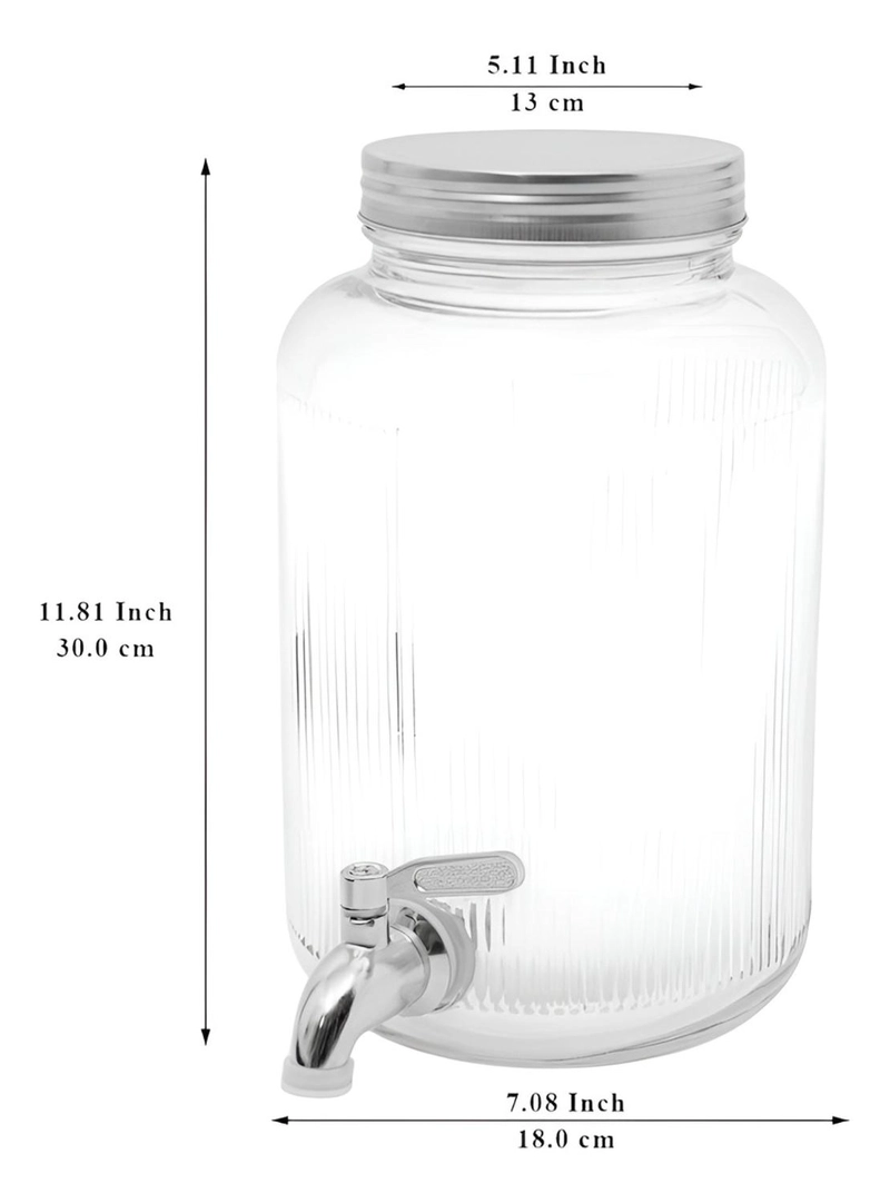 JARRAS VIDRIO DISPENSADOR DE BEBIDAS JARRO PARA JUGO 5L - 3
