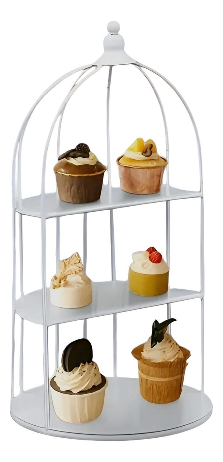 PORTA CUPCAKES PORTA TORTAS BASE PARA CUPCAKES JAULA 35CM - 1