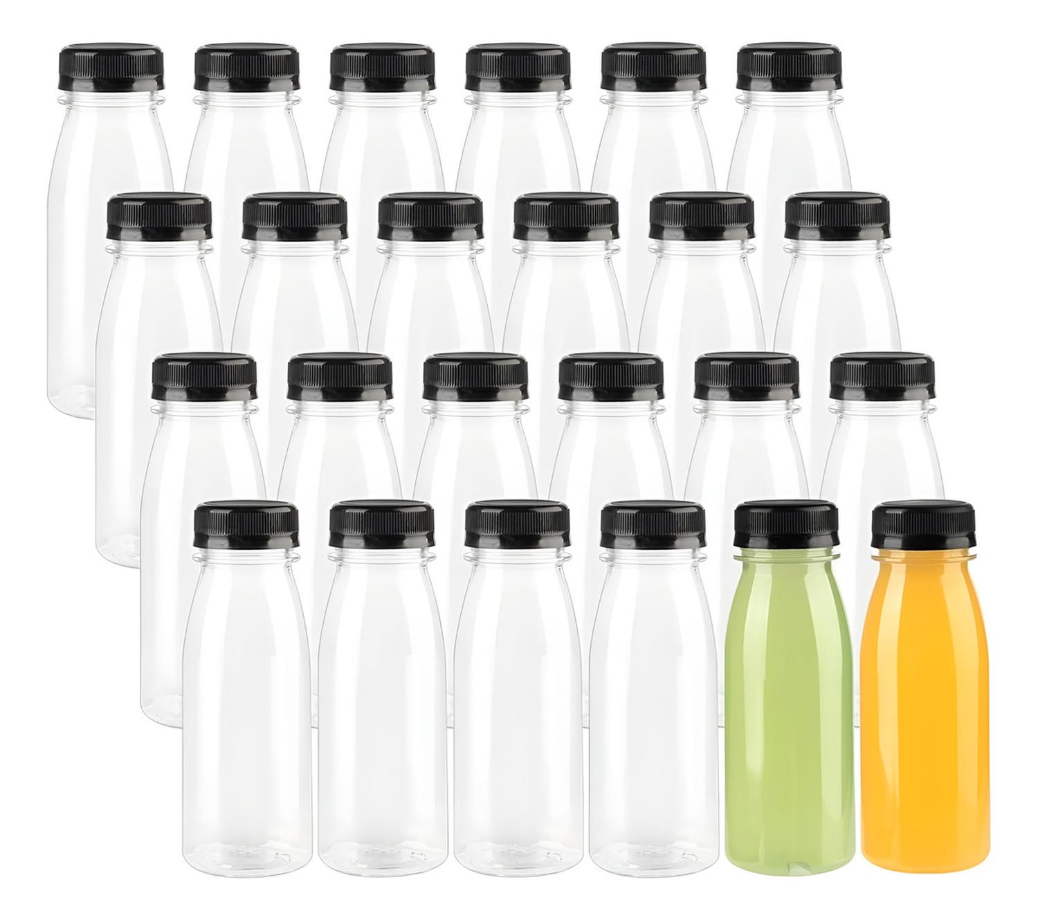 X24 BOTELLAS PLASTICAS TRANSPARENTES BOTELLA CON TAPA 300ML TRANSPARENTE - 1
