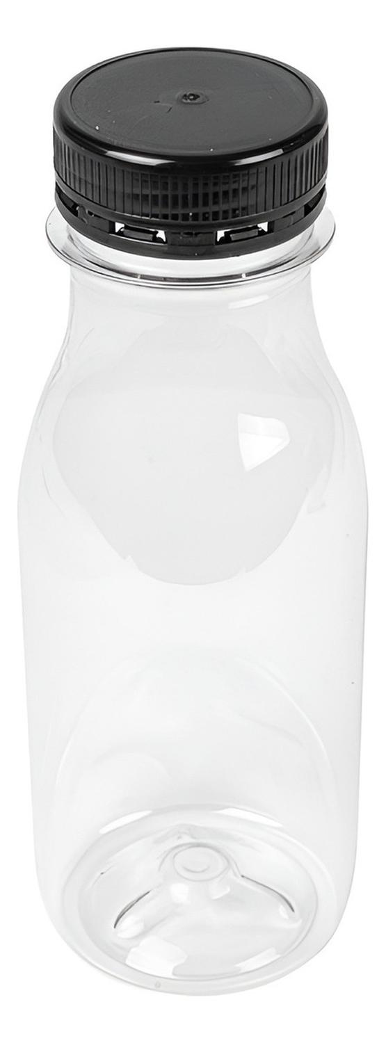 X24 BOTELLAS PLASTICAS TRANSPARENTES BOTELLA CON TAPA 300ML TRANSPARENTE - 4