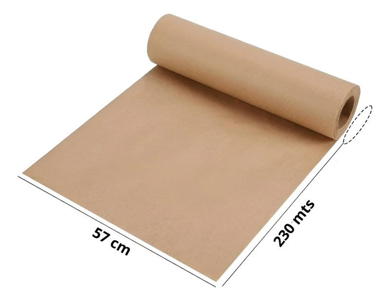 ROLLO PAPEL KRAFT ROLLO PAPEL EMBALAJE ROLLO PAPEL 57X230MTS - 3