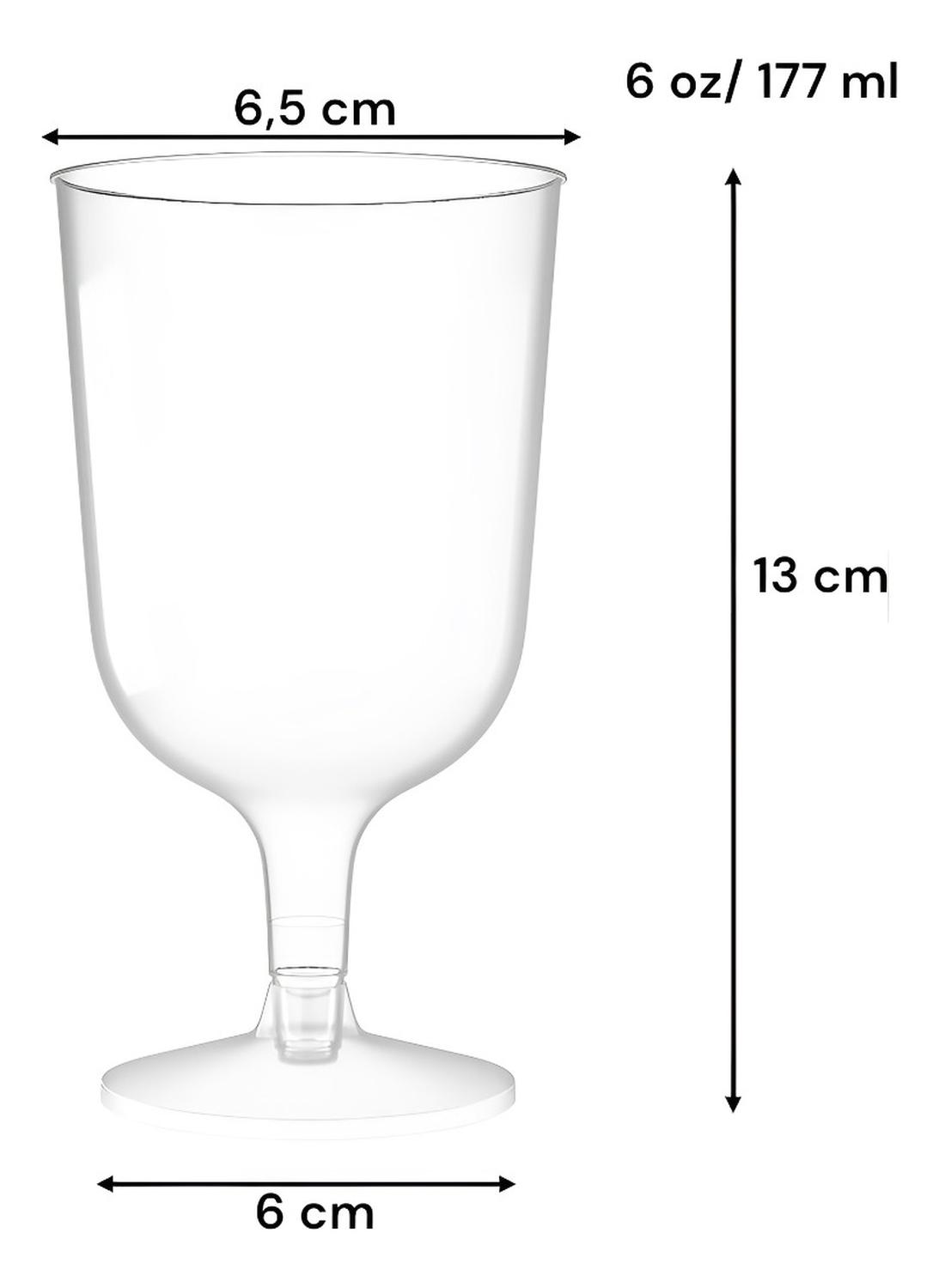 30 COPAS DE VINO COPA ACRILICO COPA PLASTICO COPAS 6OZ/177ML TRANSPARENTE - 3