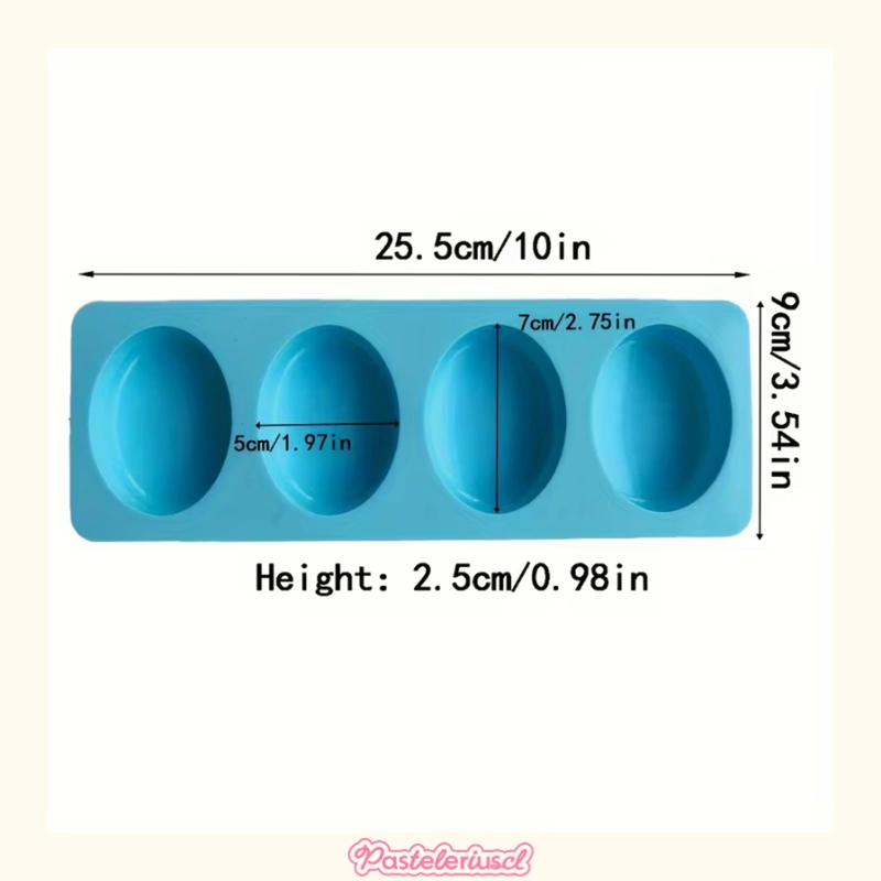 MOLDES SILICONA MOLDE DE SILICONA JABON MOLDE JABON 4OVALAD - 3