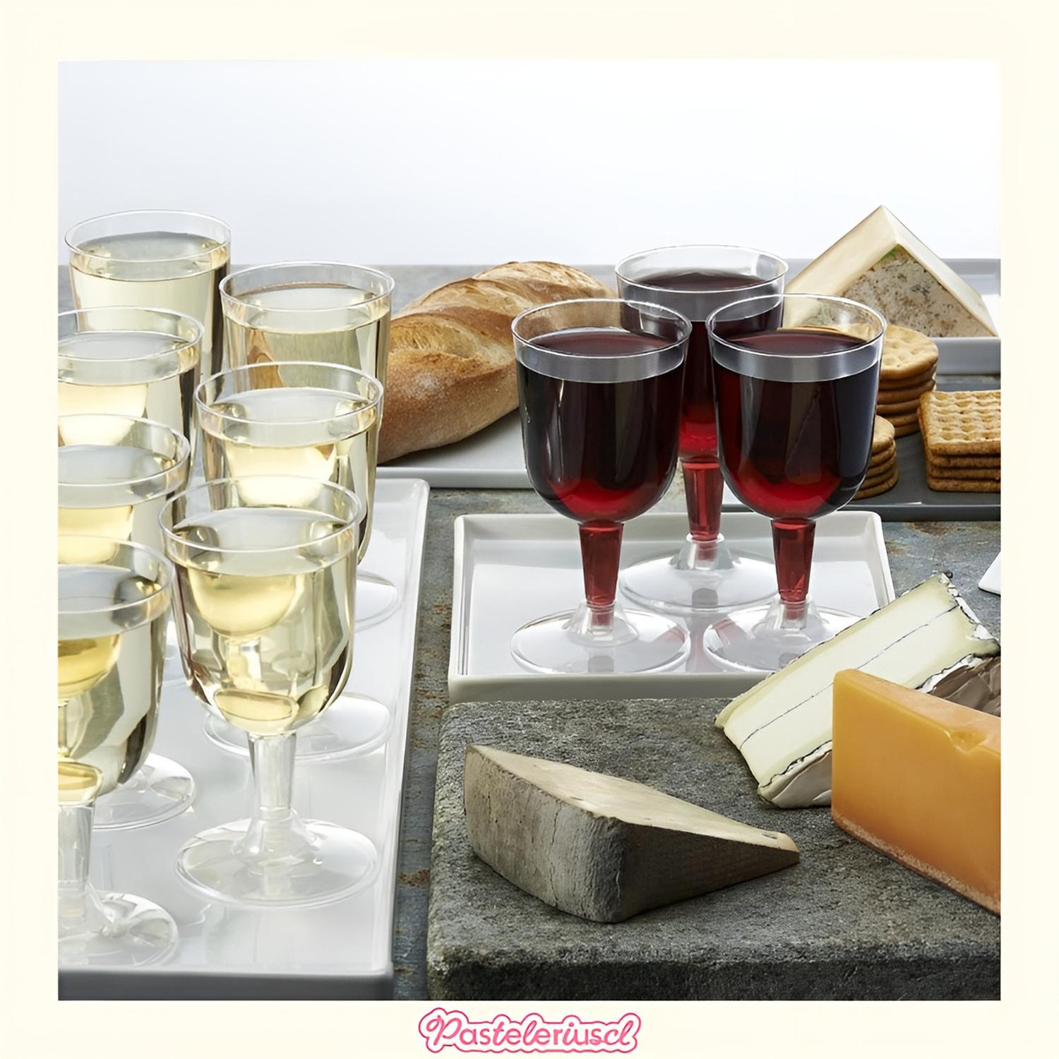 60 COPAS DE VINO COPAS PLASTICO DESECHABLES TRANSPARENTE 6OZ TRANSPARENTE - 2