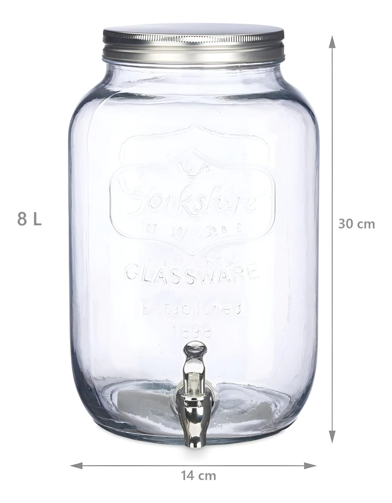 DISPENSADORES DE BEBIDAS JARRO DE VIDRIO JARRA SOBREMESA 8L - 3