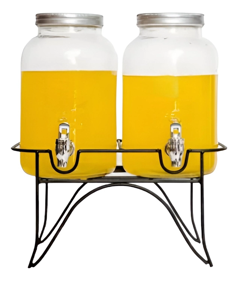 DISPENSADOR DE BEBIDAS CON ATRIL DISPENSADORES DOBLE JUGO 4L - 1