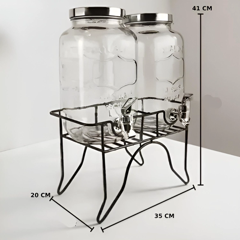 DISPENSADOR DE BEBIDAS CON ATRIL DISPENSADORES DOBLE JUGO 4L - 3