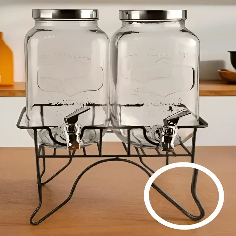 DISPENSADOR DE BEBIDAS CON ATRIL DISPENSADORES DOBLE JUGO 4L - 7