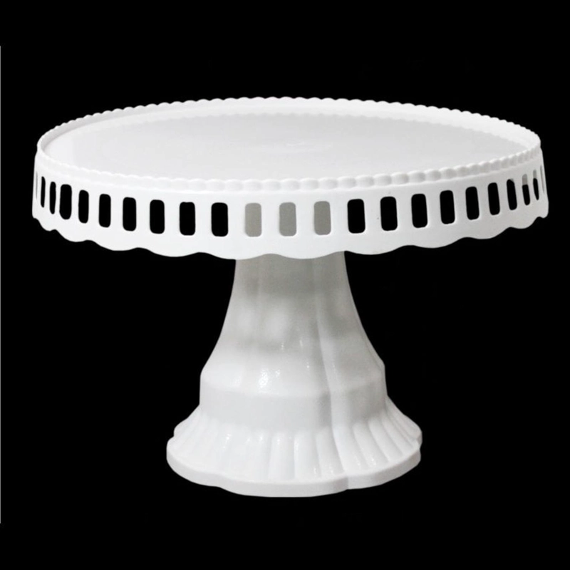 [BLA-110004] BASE DE TORTA BASE TORTA BASE PLATO PORTA TORTA 32 CM BLANCO SIN TAPA - 9