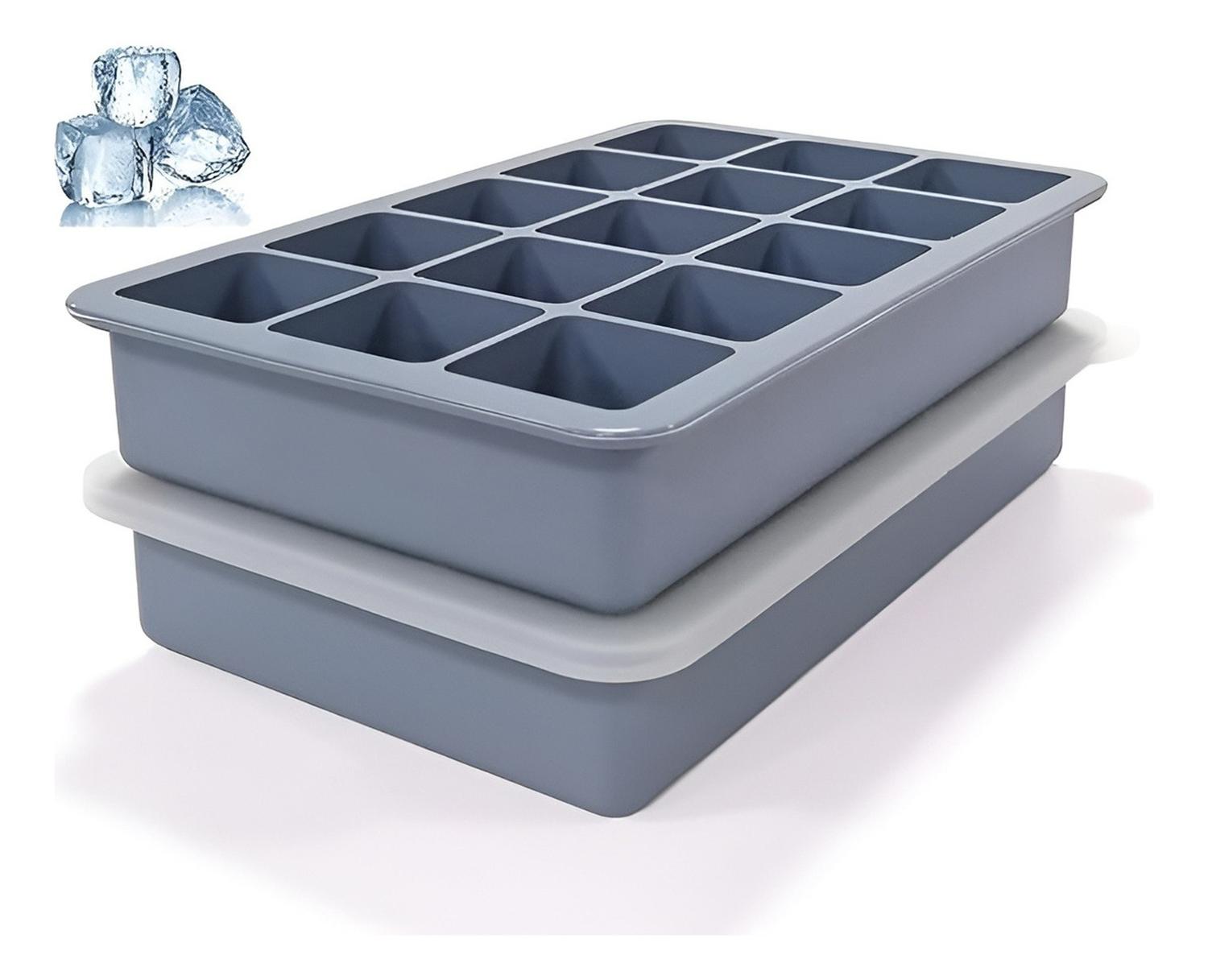 2 CUBETAS SILICONA CUBETERA SILICONA CUBETAS HIELO C/TAPA 15 MULTICOLOR - 8