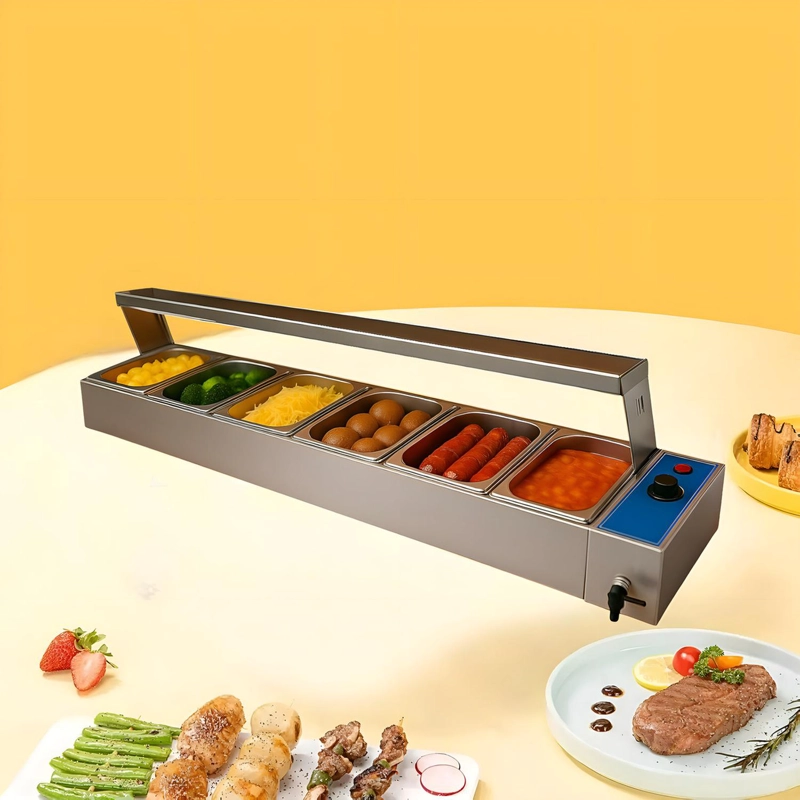 CHAFER BUFETERA BAÑO MARIA ELECTRICO BUFFET 6 DEPOSITOS 7L - 8