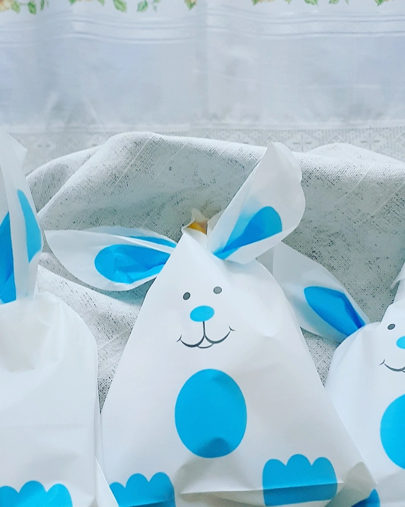 PACK X100 BOLSAS DE PLASTICO PARA DULCES DE PASCUA BOLSAS DE REGALOS PARA NIÑOS TAMAÑO 22X13CM - 6