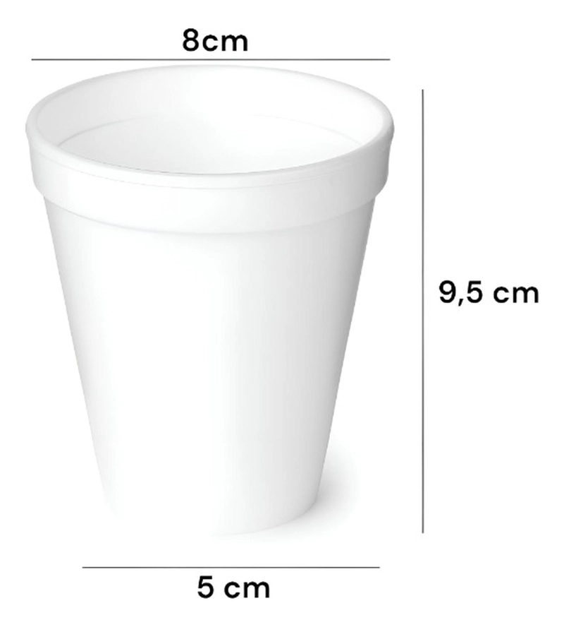 25 VASOS DESECHABLES PLUMAVIT TERMICO VASO CAFE 8OZ 240ML BLANCO - 3
