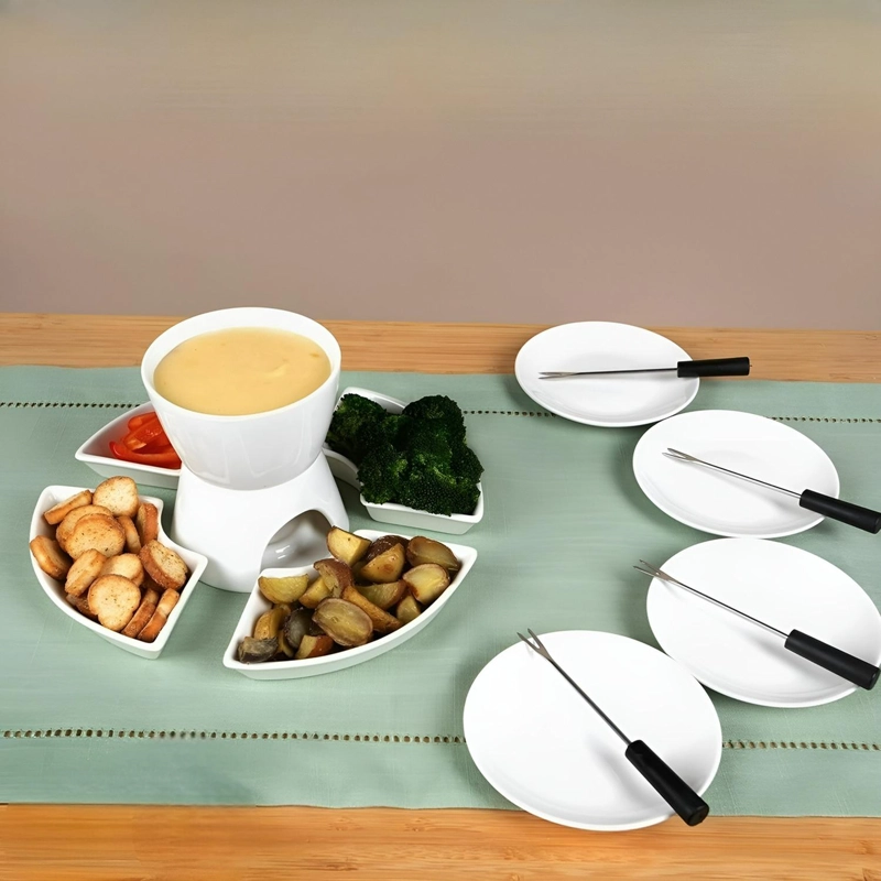 FONDUE QUESO JUEGO DE FONDUE CERAMICA FONDUE CHOCOLATE 10PCS - 2