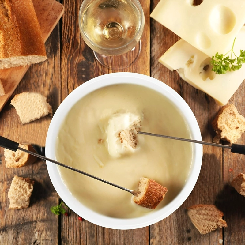 FONDUE QUESO JUEGO DE FONDUE CERAMICA FONDUE CHOCOLATE 10PCS - 7