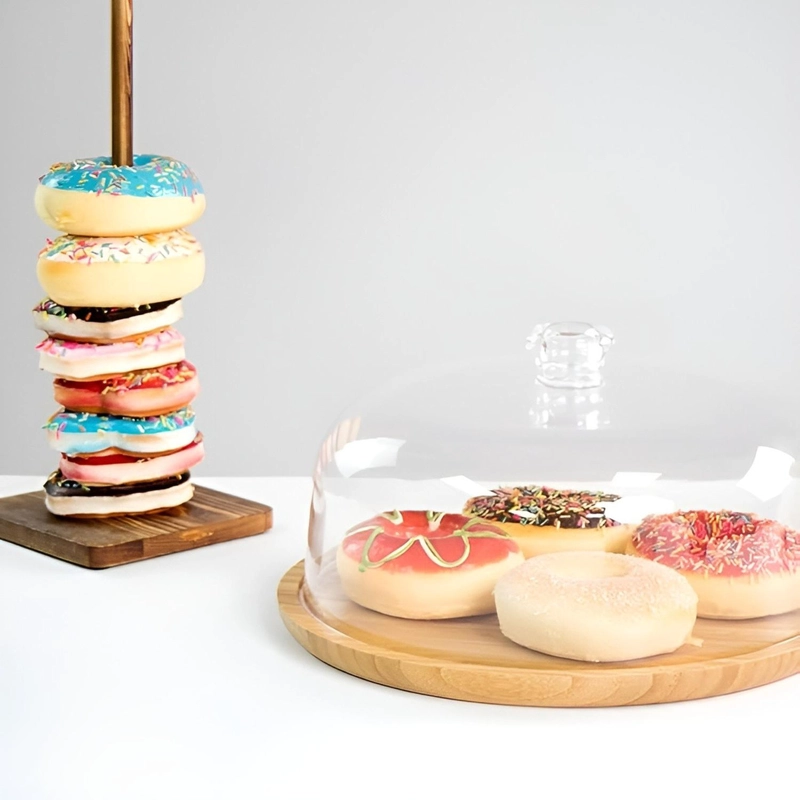 BASE PARA TORTAS PORTA TORTA CON TAPA PORTA CUPCAKES 33CM - 4