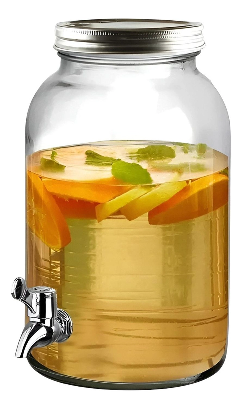 JARRO DE VIDRIO DISPENSADOR DE BEBIDAS JARRO PARA JUGOS 6L - 1