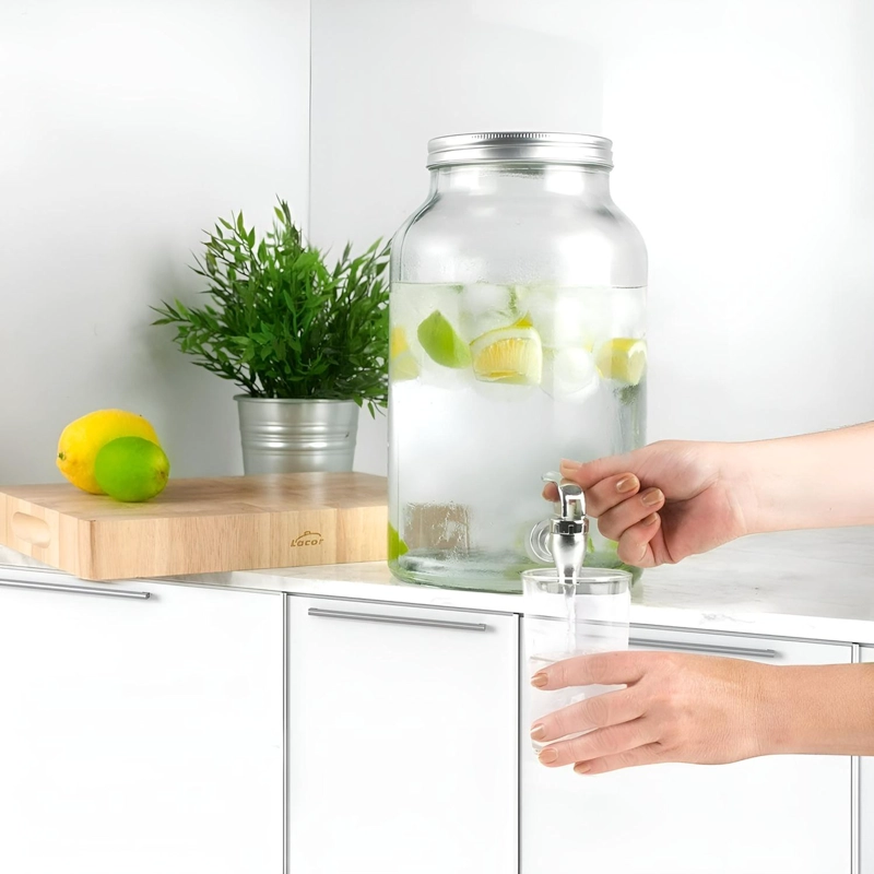JARRO DE VIDRIO DISPENSADOR DE BEBIDAS JARRO PARA JUGOS 6L - 5