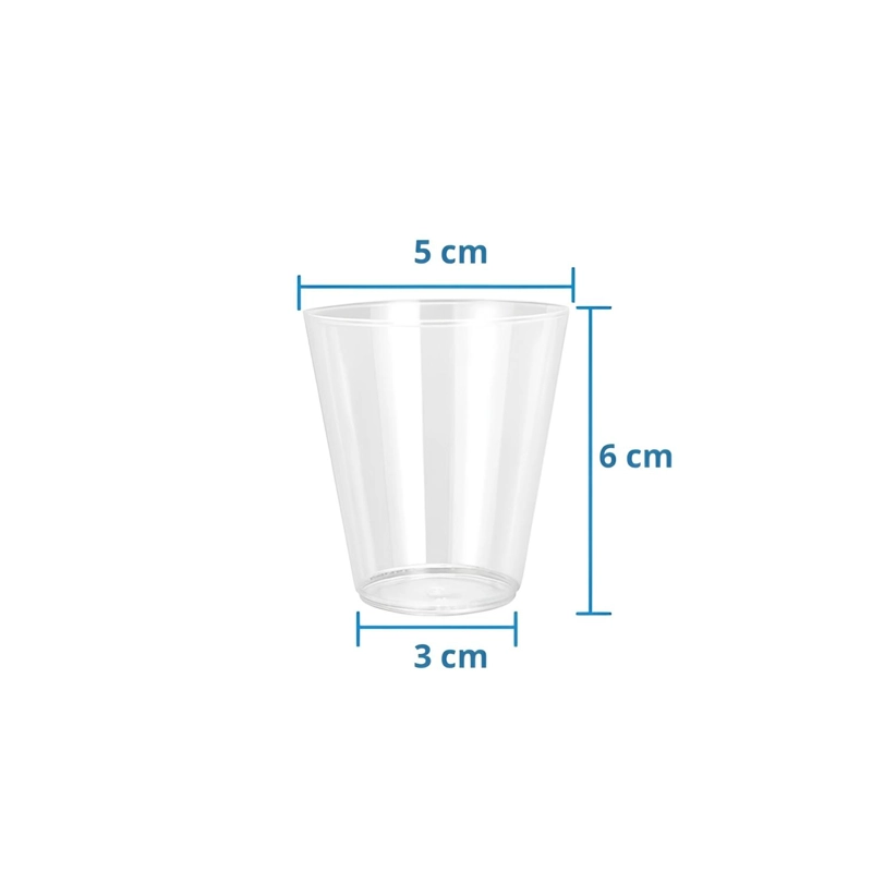 25 VASOS ACRILICOS POSTRES VASOS PLASTICOS VASOS POSTRE 2OZ - 3