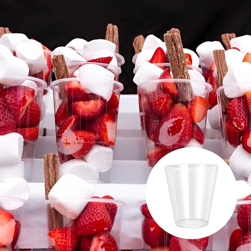 25 VASOS ACRILICOS POSTRES VASOS PLASTICOS VASOS POSTRE 2OZ - 8