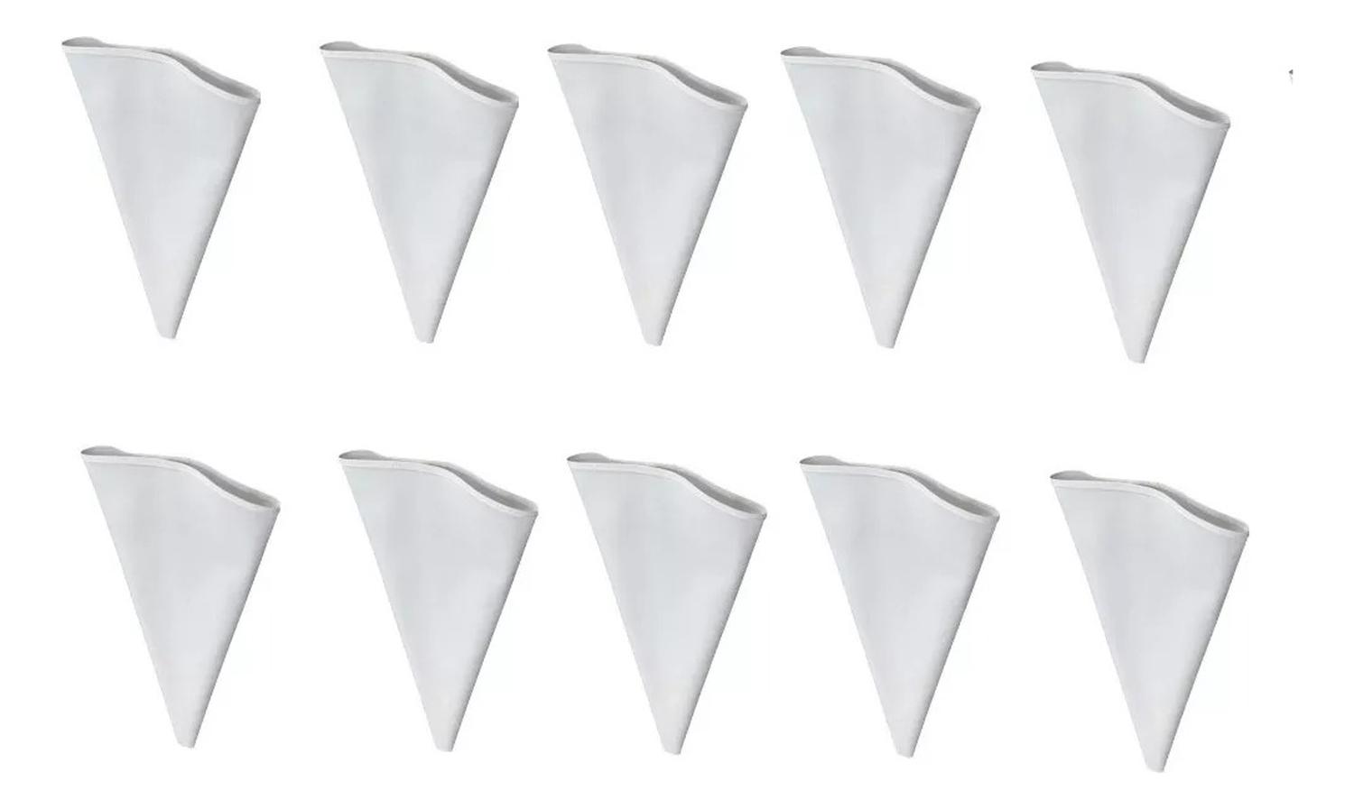 PACK 10 MANGA PASTELERA PROFESIONAL TELA MANGAS DE TELA 40CM BLANCO - 1
