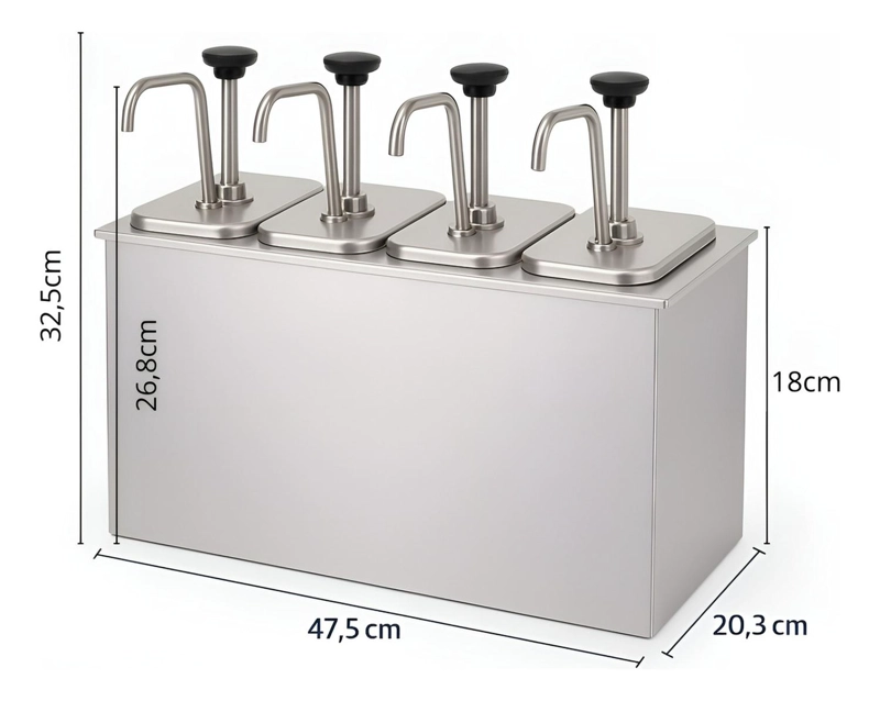 DISPENSADOR DE SALSA DISPENSADOR BOMBA DOSIFICADOR SALSA 8L - 3