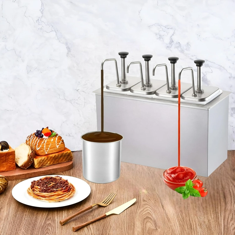 DISPENSADOR DE SALSA DISPENSADOR BOMBA DOSIFICADOR SALSA 8L - 5