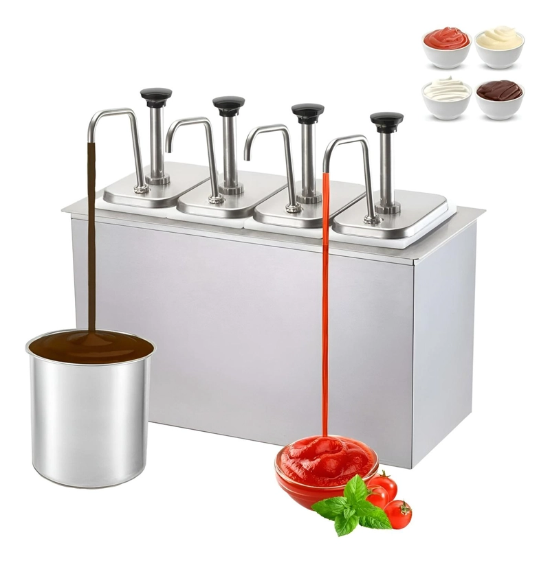 DISPENSADOR DE SALSA DISPENSADOR BOMBA DOSIFICADOR SALSA 8L - 9