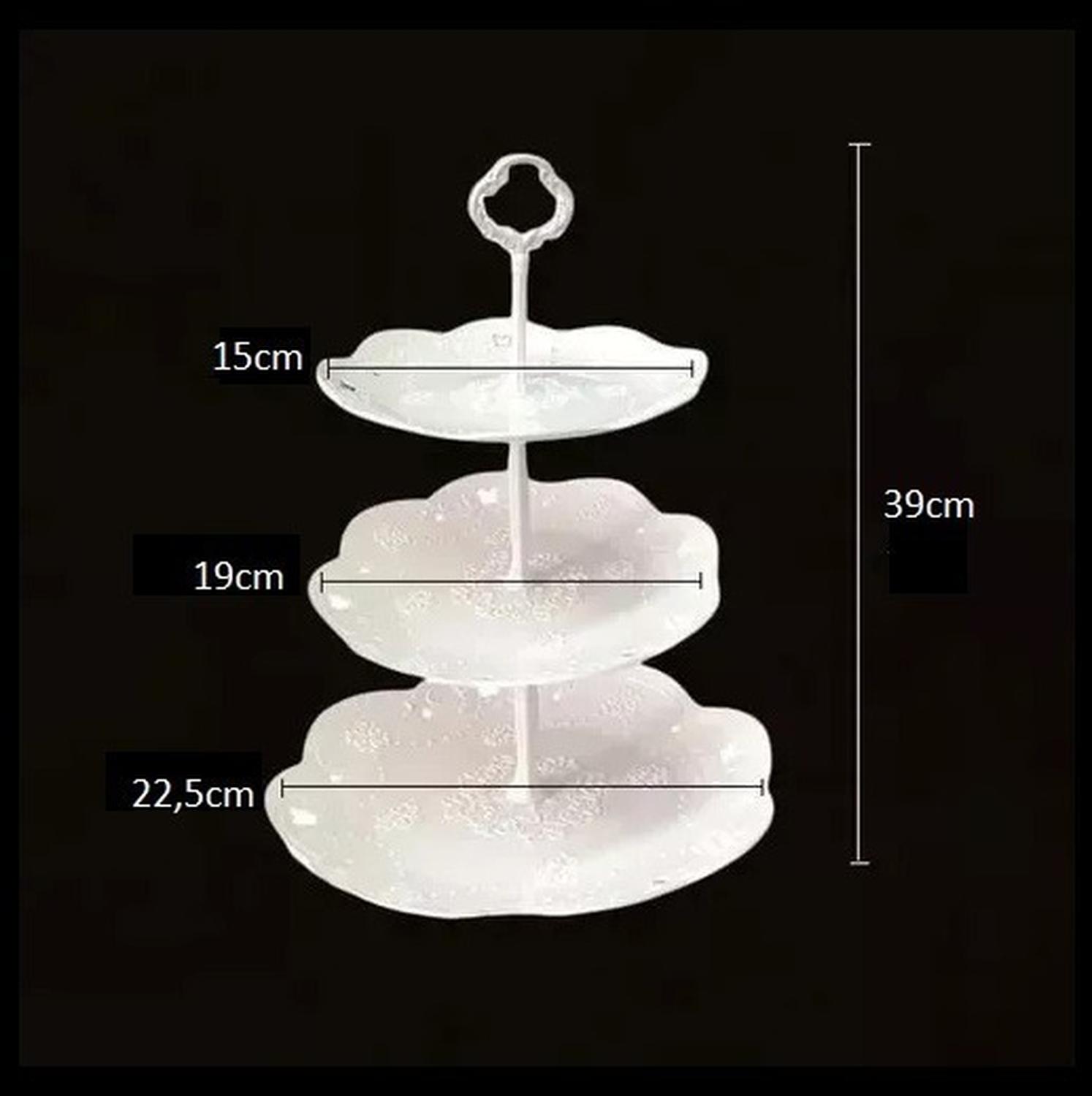 PACK X2 PORTA TORTA PORTA CUPCAKES TORRE PORTA CUPCAKE BLANCO - 3
