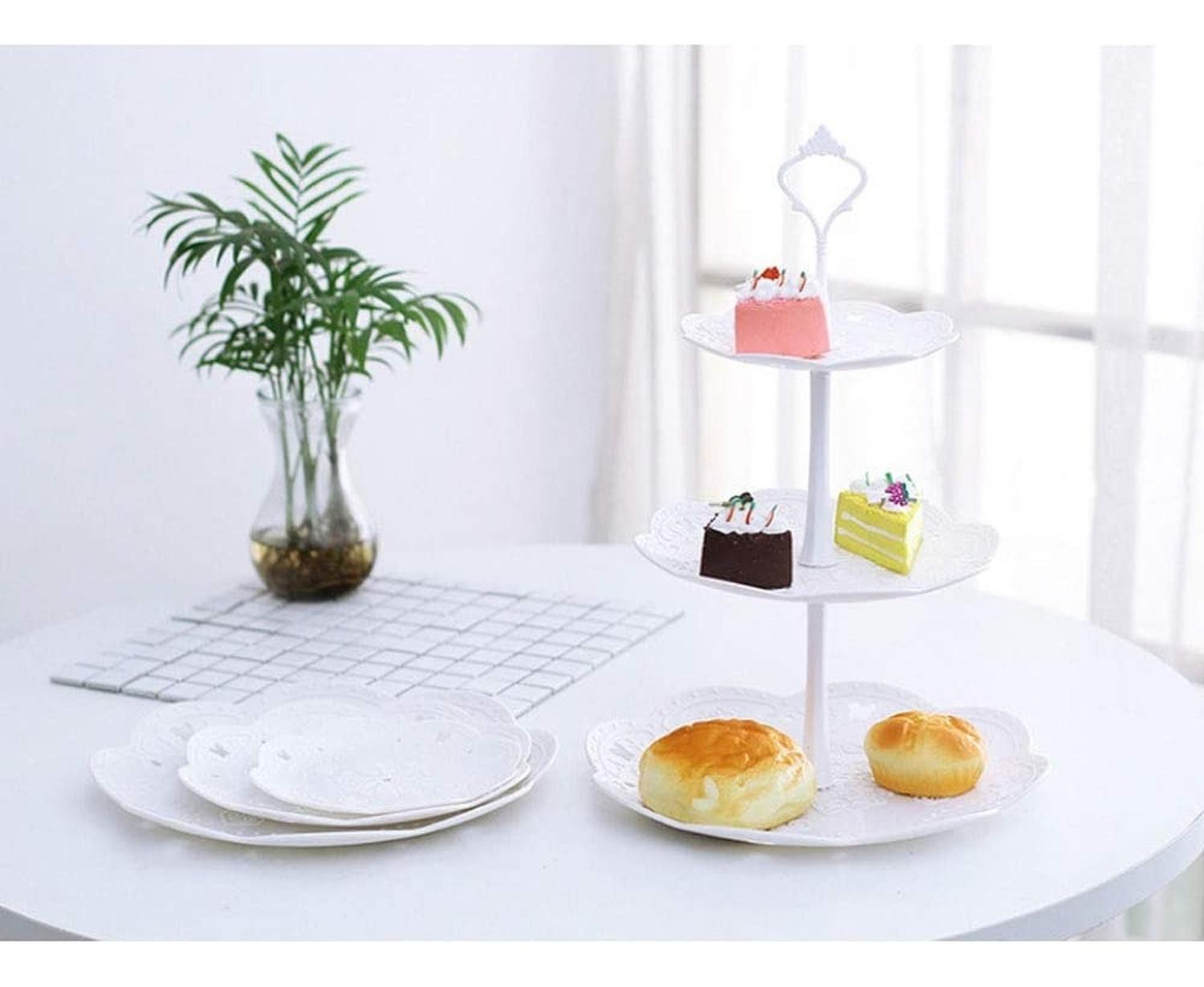 PACK X2 PORTA TORTA PORTA CUPCAKES TORRE PORTA CUPCAKE BLANCO - 5