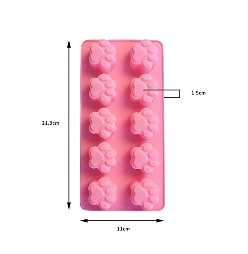 MOLDE PATITAS DE PERRO SILICONA CHOCOLATE MOLDES PARA CHOCOLATES - 2