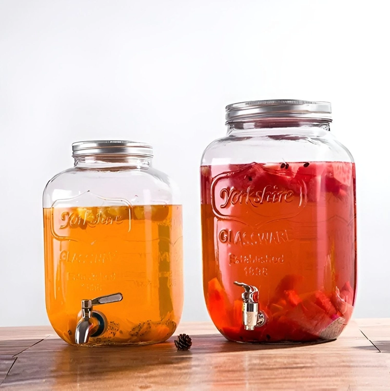 JARRO PARA JUGOS DISPENSADOR DE BEBIDAS JARRO DE VIDRIO 5L - 7
