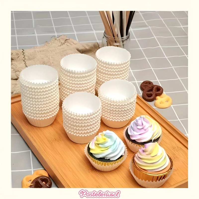 PACK X100 CAPSULA PARA HORNEAR CAPSULAS CUPCAKES CAPSULA 4CM - 7