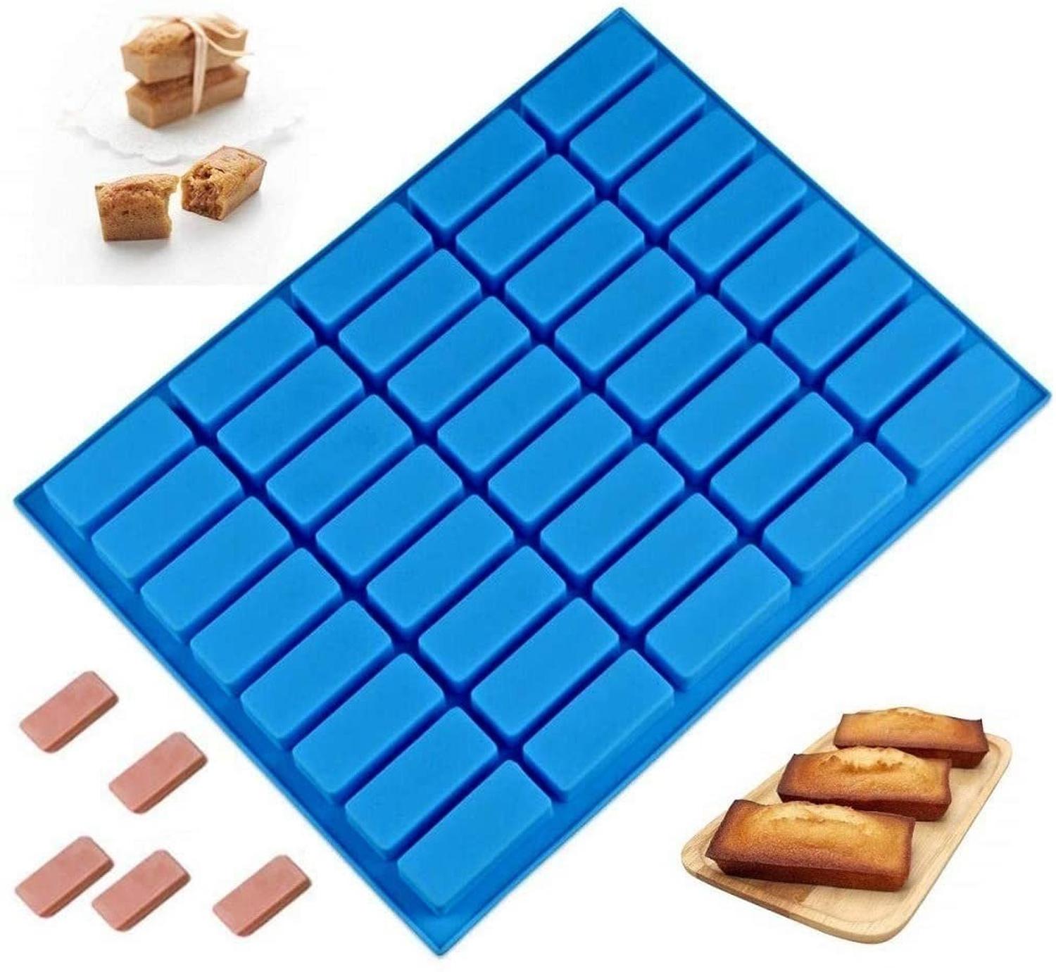 MOLDES SILICONA BARRA CHOCOLATE MOLDES HIELO MOLDE JABON AZUL - 1